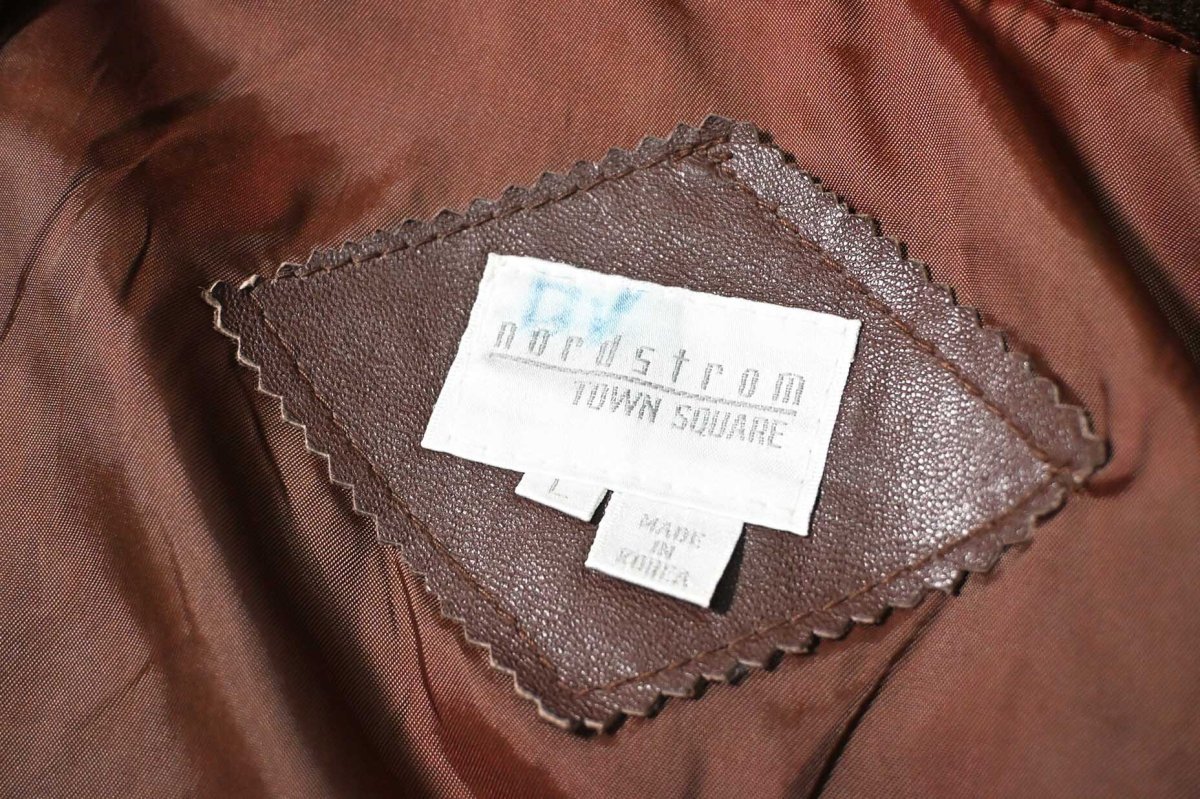 画像6: Used Nordstrom Leather Jacket Brown (6)