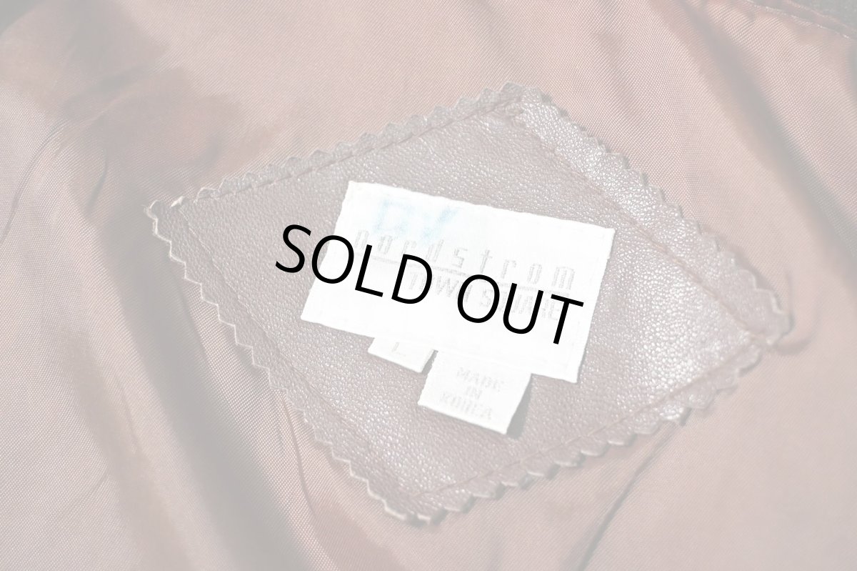 画像6: Used Nordstrom Leather Jacket Brown (6)