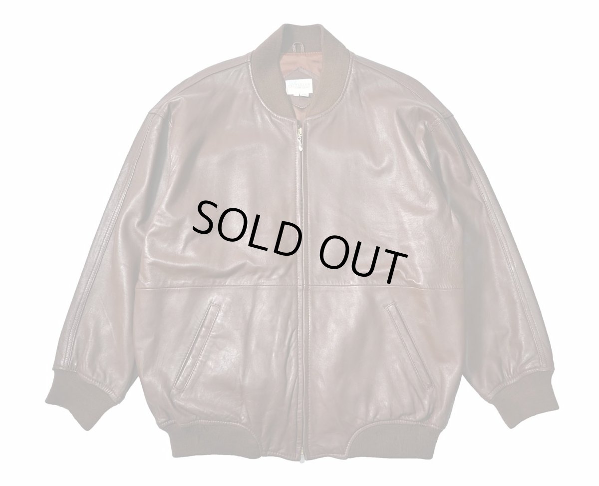 画像1: Used Nordstrom Leather Jacket Brown (1)