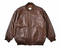 画像1: Used Nordstrom Leather Jacket Brown (1)