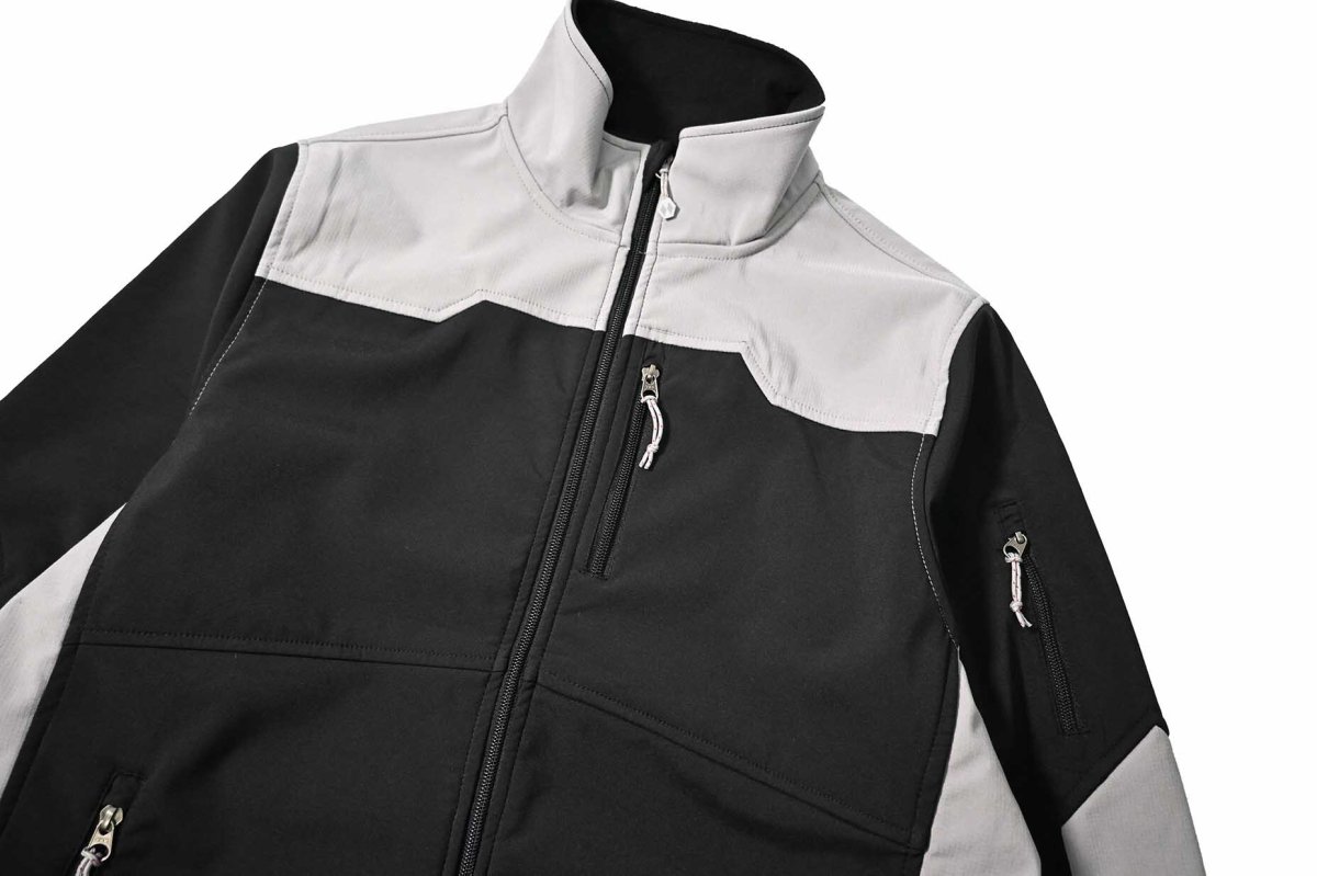 画像2: Deadstock Double Diamond by Black Diamond Soft Shell Jacket Black/Ash (2)