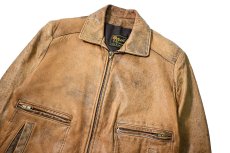 画像3: Used Reed Sportswear Leather Jacket Brown (3)