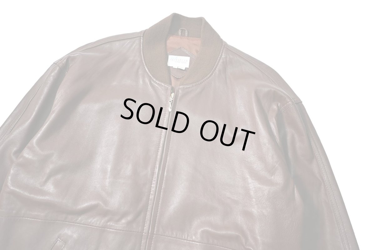 画像3: Used Nordstrom Leather Jacket Brown (3)