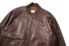 画像3: Used Nordstrom Leather Jacket Brown (3)