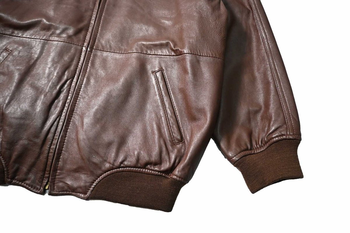 画像4: Used Nordstrom Leather Jacket Brown (4)