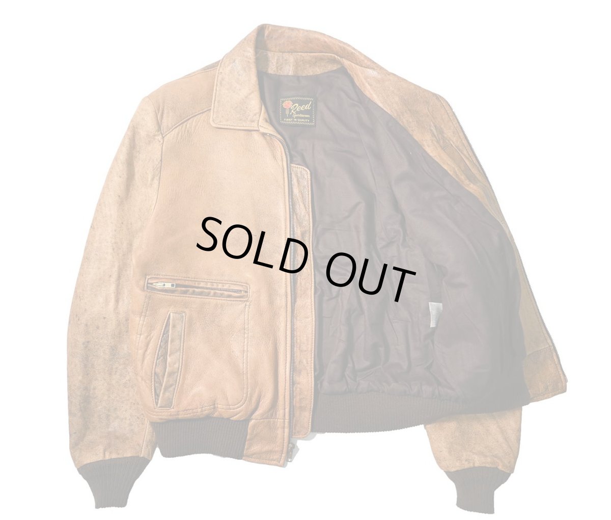 画像5: Used Reed Sportswear Leather Jacket Brown (5)