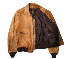 画像5: Used Reed Sportswear Leather Jacket Brown (5)