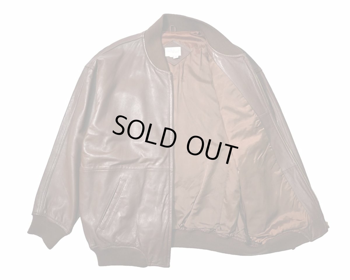 画像5: Used Nordstrom Leather Jacket Brown (5)