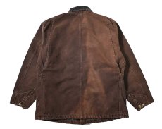 画像2: Used Carhartt Blanket Lined Michigan Chore Coat Dark Brown (2)