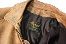 画像6: Used Reed Sportswear Leather Jacket Brown (6)