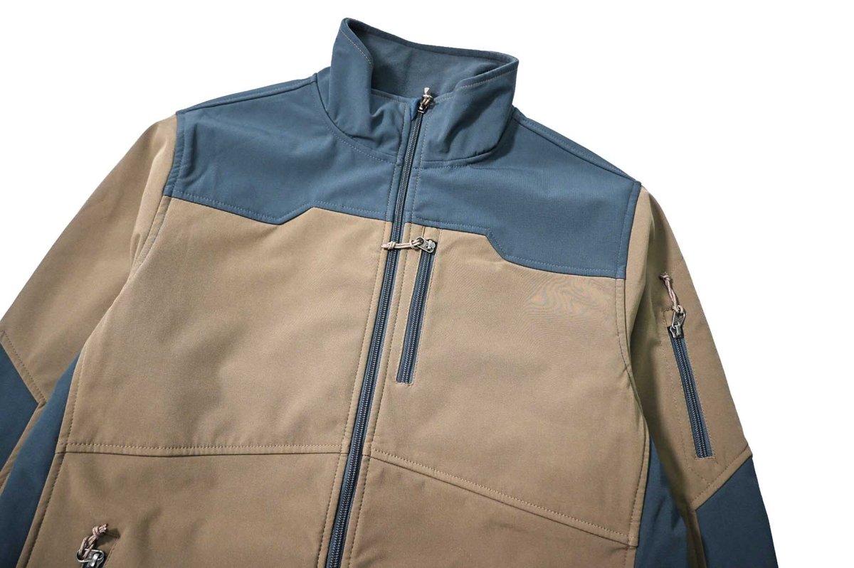 画像2: Deadstock Double Diamond by Black Diamond Soft Shell Jacket Fossil/Deep Slate (2)