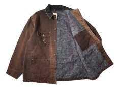 画像5: Used Carhartt Blanket Lined Michigan Chore Coat Dark Brown (5)