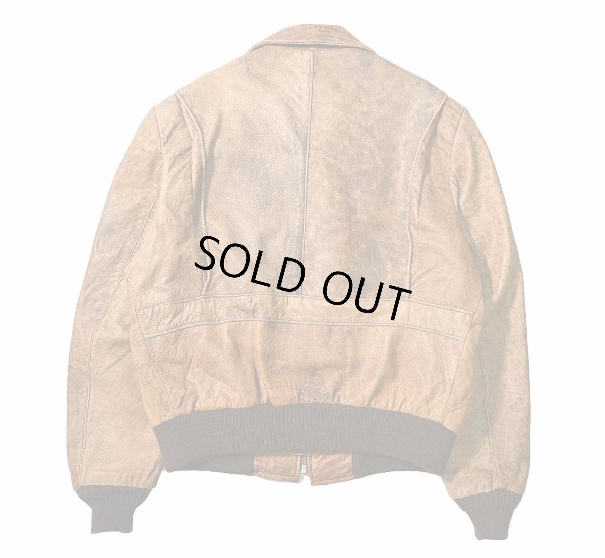 画像2: Used Reed Sportswear Leather Jacket Brown (2)