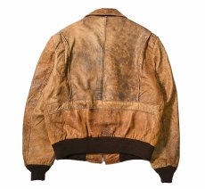 画像2: Used Reed Sportswear Leather Jacket Brown (2)