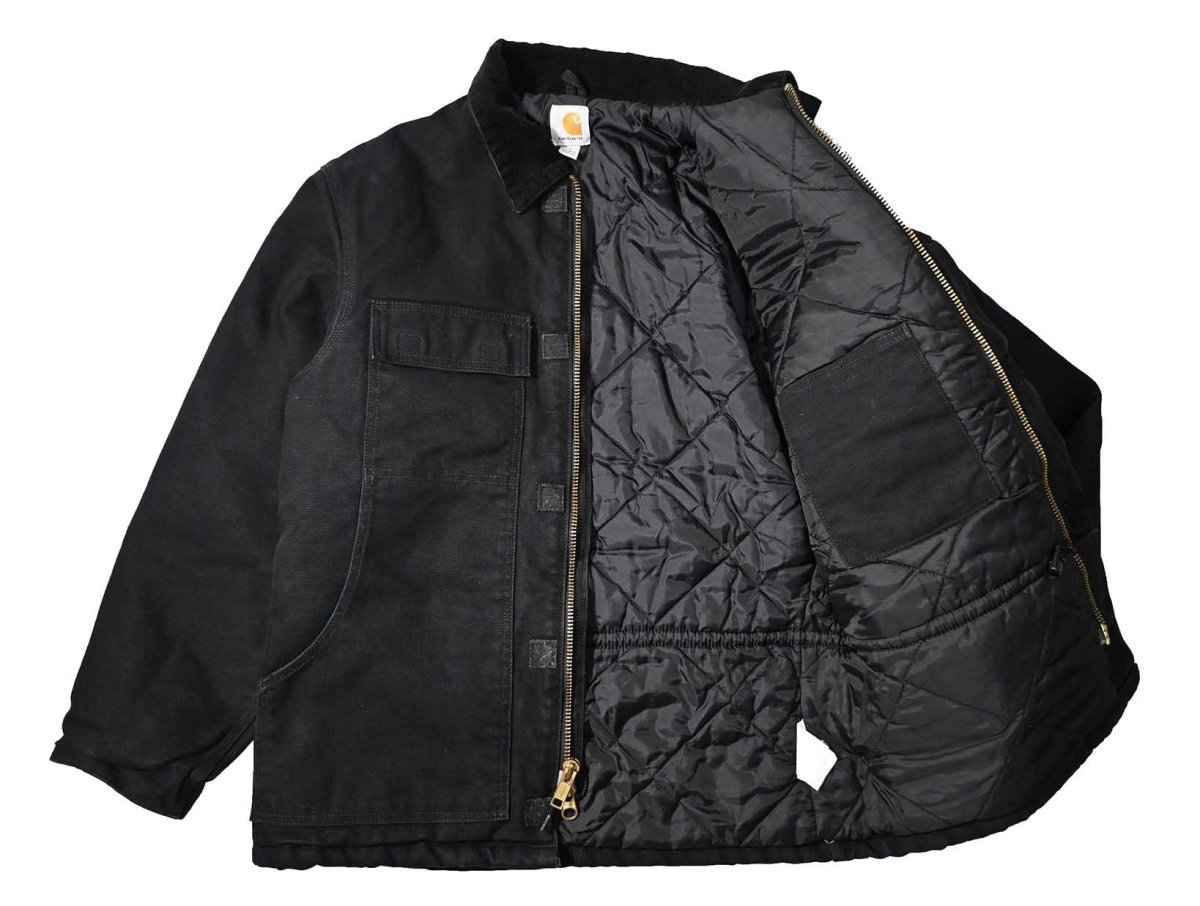 画像5: Used Carhartt Quilt Lined Traditional Coat Black (5)