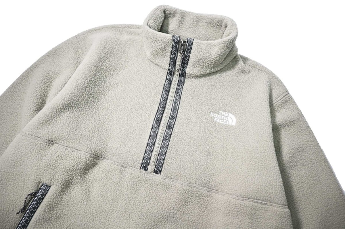 画像3: The North Face Fleeski Quarter Zip Pullover Fleece Clay Grey ノースフェイス (3)