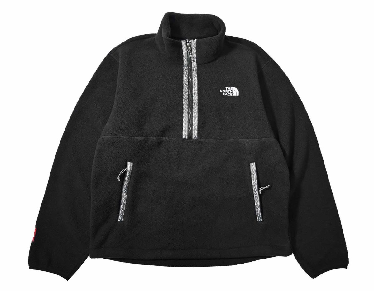 画像1: The North Face Fleeski Quarter Zip Pullover Fleece Black ノースフェイス (1)