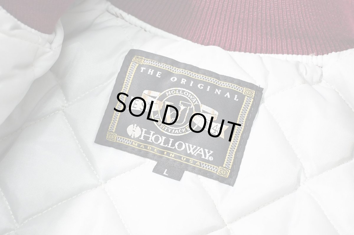 画像5: Deadstock Holloway Melton Varsity Jacket made in USA (5)