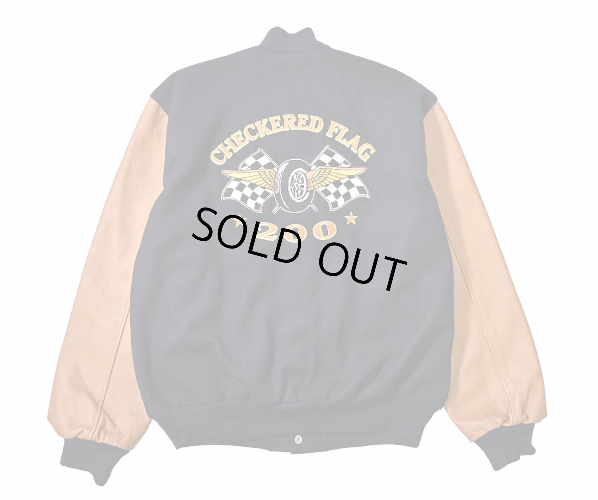 画像2: Used Sichel Melton/Leather Varsity Jacket made in USA (2)