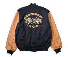 画像2: Used Sichel Melton/Leather Varsity Jacket made in USA (2)