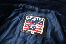 画像5: Used Excelled Melton/Leather Varsity Jacket made in USA (5)