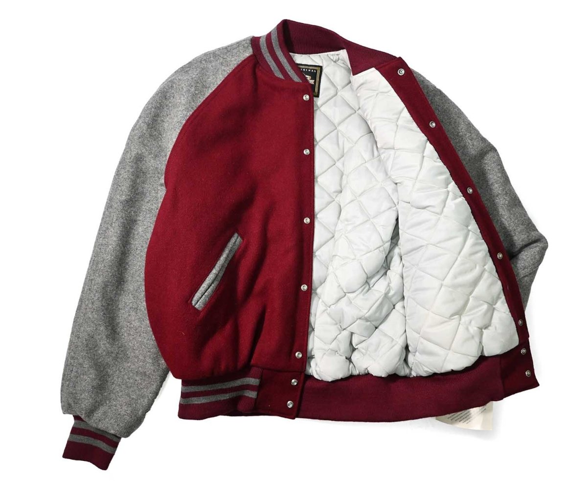 画像4: Deadstock Holloway Melton Varsity Jacket made in USA (4)
