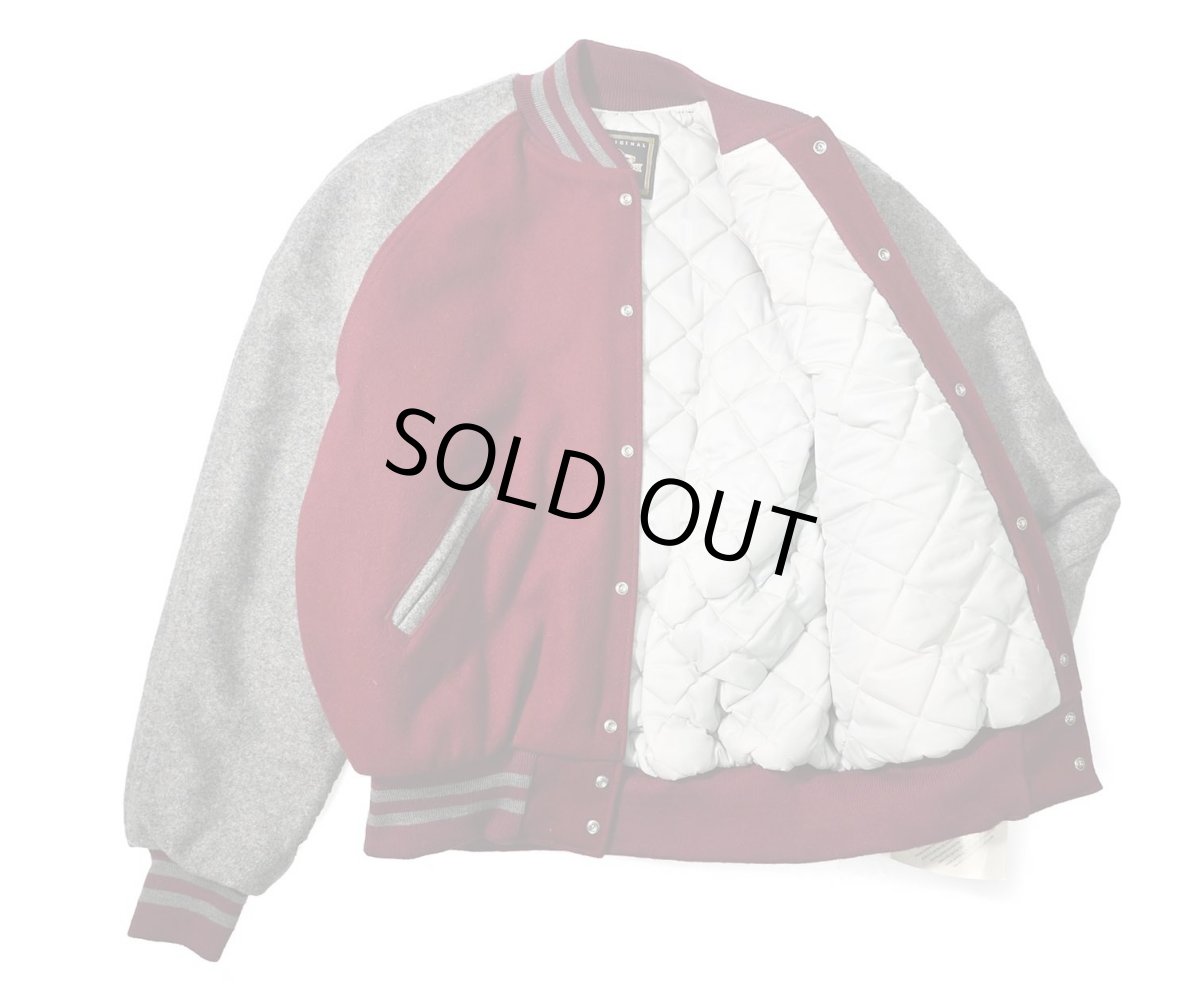 画像4: Deadstock Holloway Melton Varsity Jacket made in USA (4)