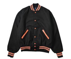 画像1: Deadstock Holloway Melton Varsity Jacket made in USA (1)