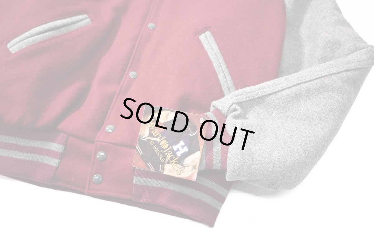 画像3: Deadstock Holloway Melton Varsity Jacket made in USA (3)