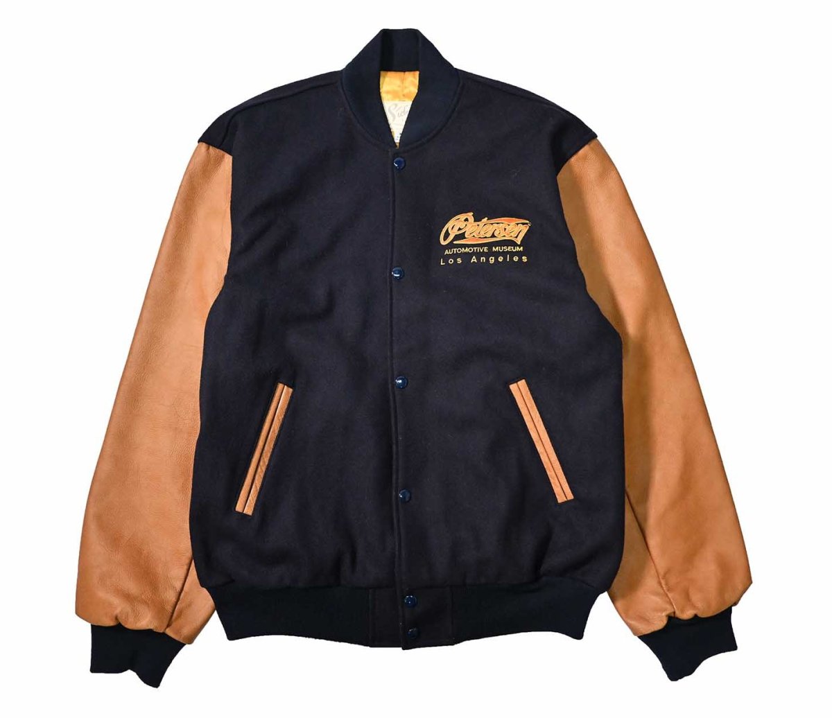 画像1: Used Sichel Melton/Leather Varsity Jacket made in USA (1)