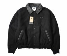画像1: Nike Solo Swoosh Wool Varsity Jacket Black (1)