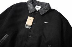 画像2: Nike Solo Swoosh Wool Varsity Jacket Black (2)