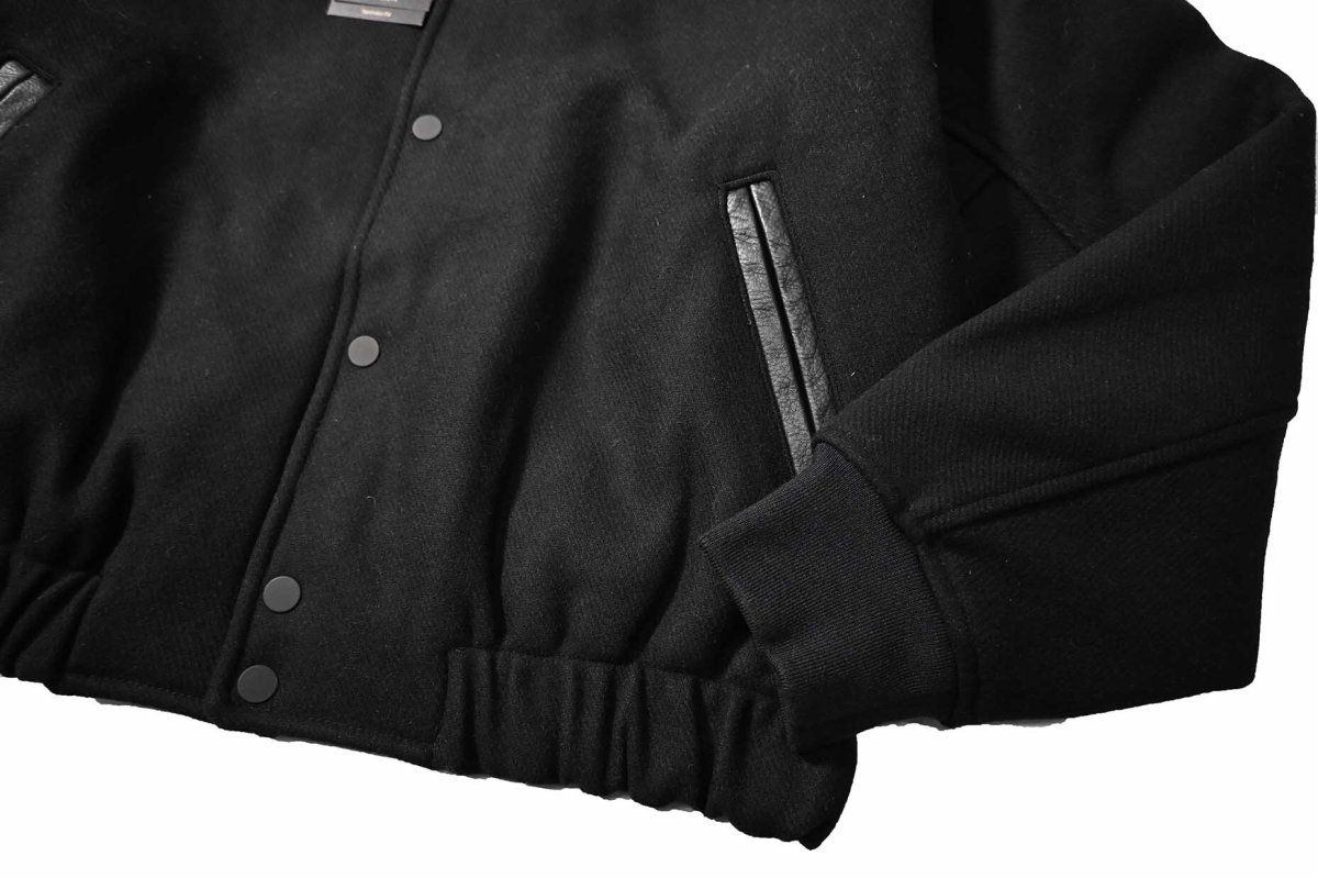 画像3: Nike Solo Swoosh Wool Varsity Jacket Black (3)