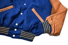 画像3: Deadstock Baptist's Melton/Leather Varsity Jacket (3)