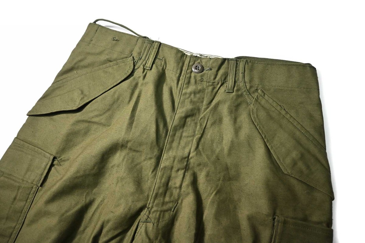 画像2: 60s Deadstock Us Army M-65 Field Pants Olive Aluminum Zipper (2)