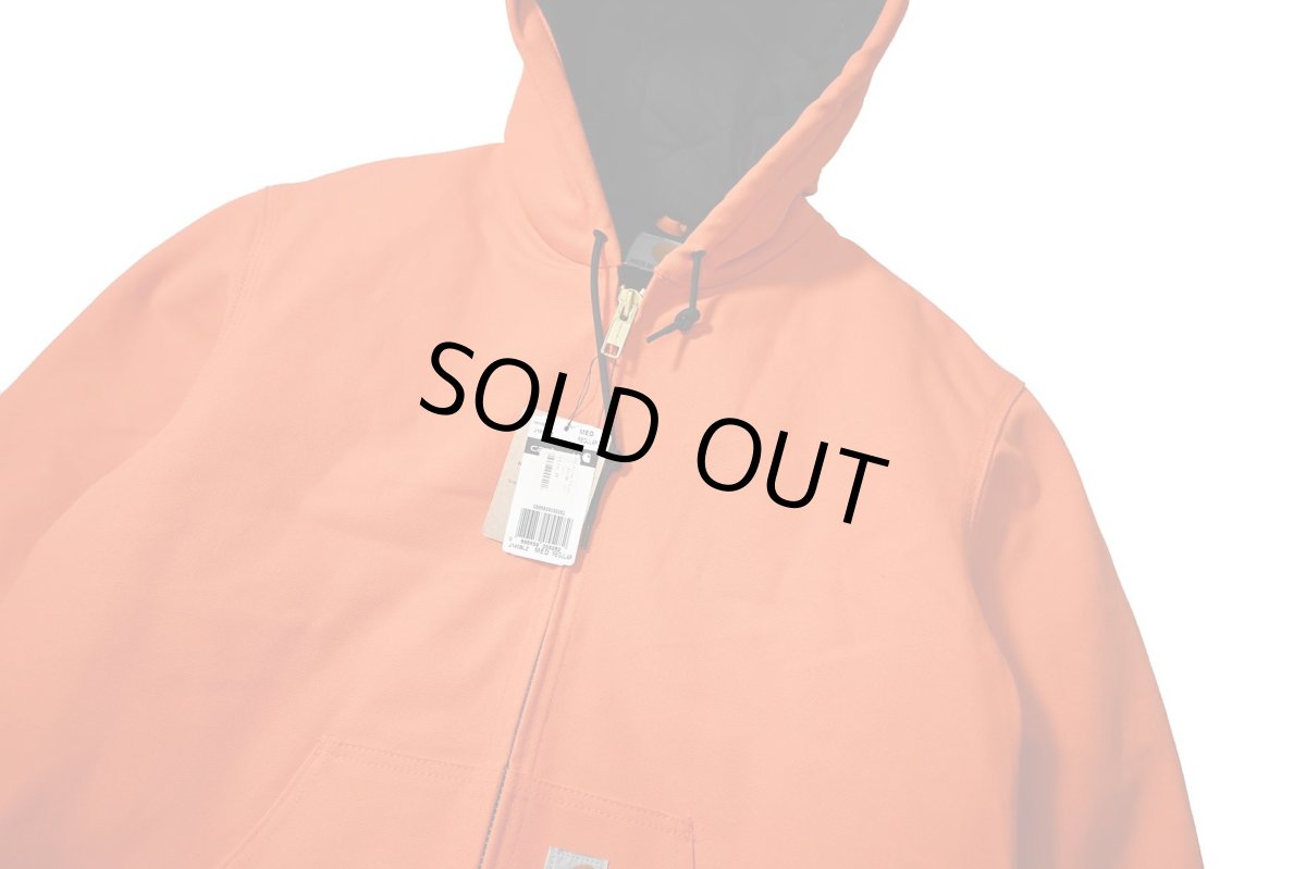 画像2: Deadstock Carhartt Duck Thermal Lined Active Jacket Blaze Orange made in USA (2)