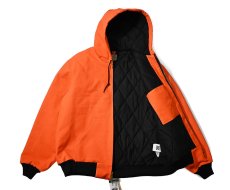 画像4: Deadstock Carhartt Duck Thermal Lined Active Jacket Blaze Orange made in USA (4)