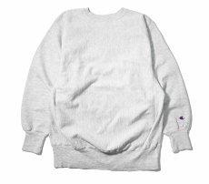 画像1: 90s Used Champion Reverse Weave Sweat Shirt Ash made in USA 目無し (1)