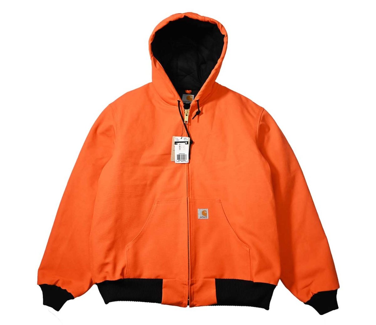 画像1: Deadstock Carhartt Duck Thermal Lined Active Jacket Blaze Orange made in USA (1)