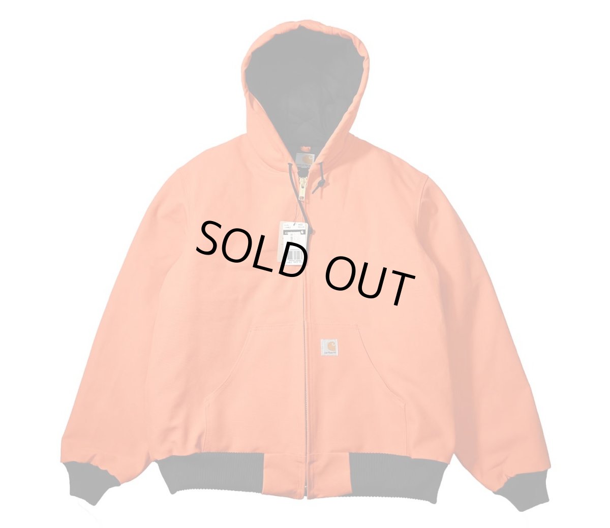 画像1: Deadstock Carhartt Duck Thermal Lined Active Jacket Blaze Orange made in USA (1)