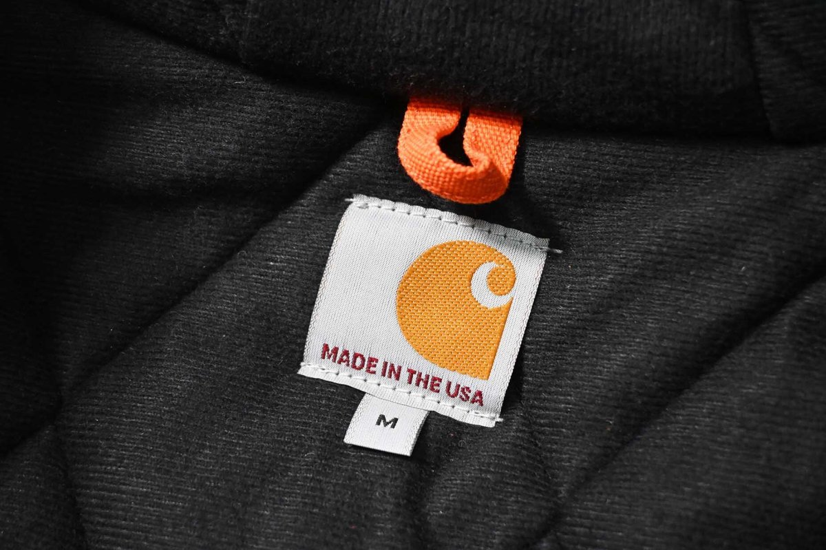 画像5: Deadstock Carhartt Duck Thermal Lined Active Jacket Blaze Orange made in USA (5)