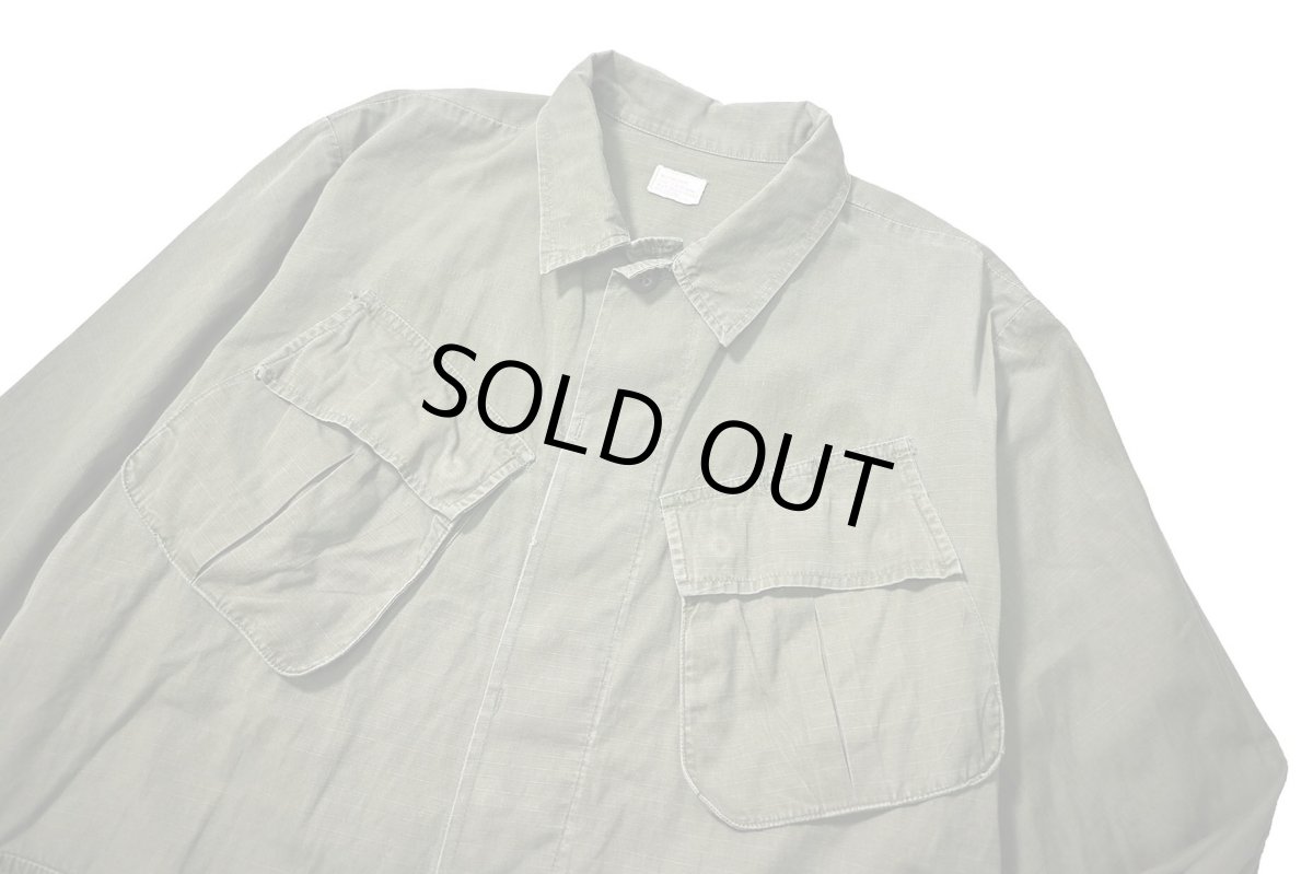 画像2: 60s Used Us Military Ripstop Poplin Jungle Fatigue Jacket (2)