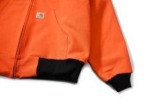 画像3: Deadstock Carhartt Duck Thermal Lined Active Jacket Blaze Orange made in USA (3)