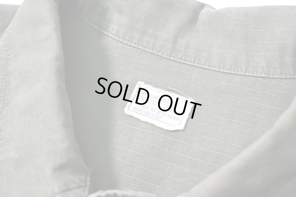 画像4: 60s Used Us Military Ripstop Poplin Jungle Fatigue Jacket (4)