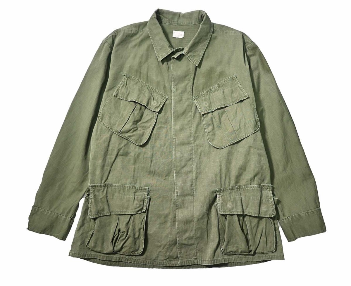 画像1: Used Us Military Ripstop Poplin Jungle Fatigue Jacket (1)
