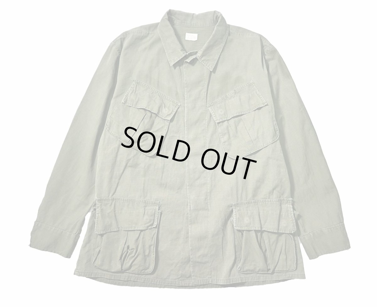 画像1: 60s Used Us Military Ripstop Poplin Jungle Fatigue Jacket (1)
