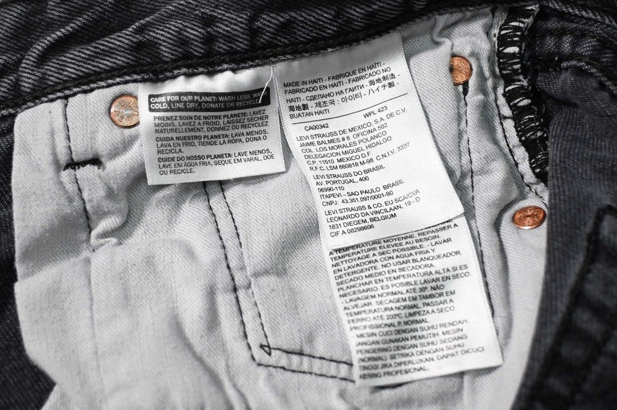 画像7: Used Levi's 501 Denim Pants Black リーバイス (7)