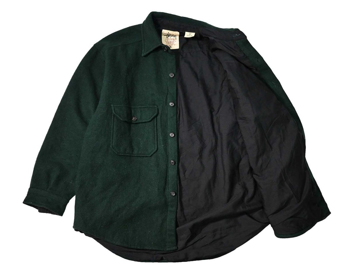 画像5: 90s Used Stussy Wool Shirt Jacket (5)