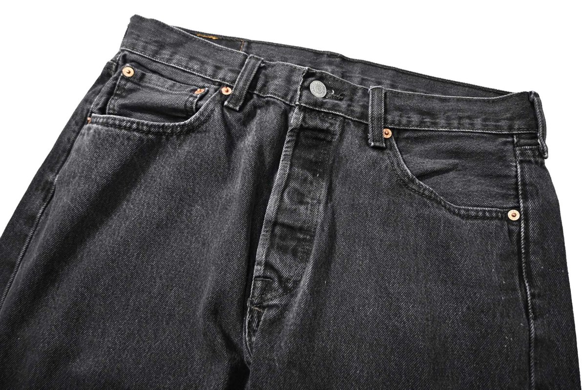 画像2: Used Levi's 501 Denim Pants Black リーバイス (2)