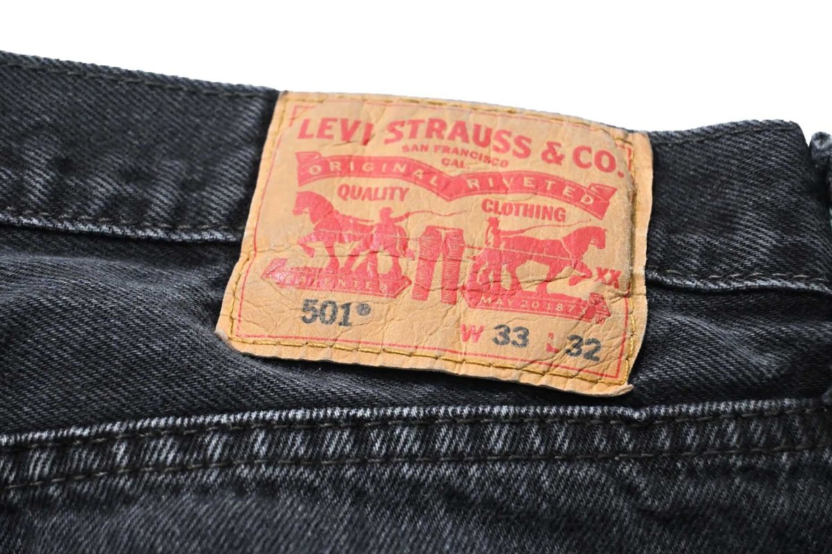 画像5: Used Levi's 501 Denim Pants Black リーバイス (5)